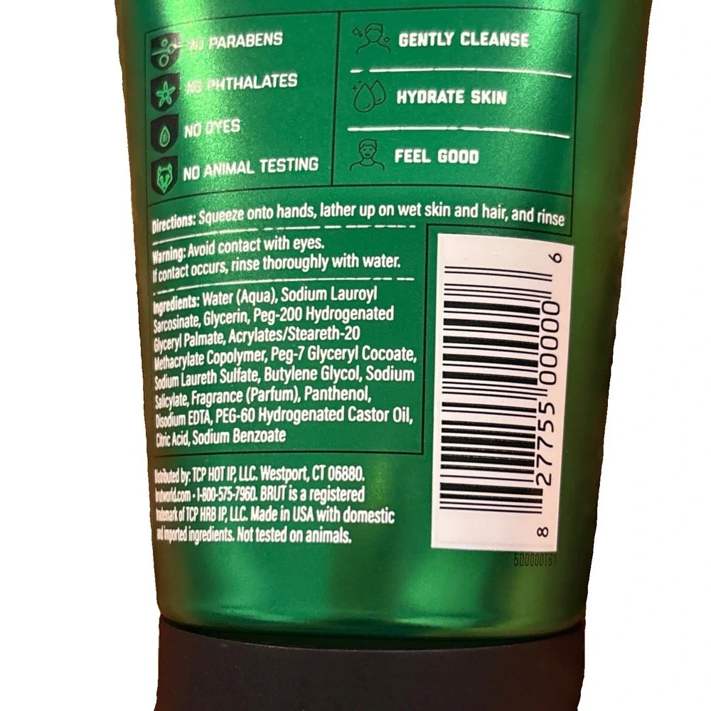 6 Brut Signature Scent 3 in 1 All Over Wash Face Hair Everywhere Body 5 oz Each